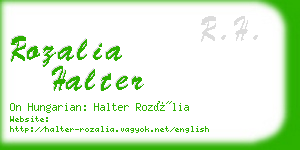 rozalia halter business card